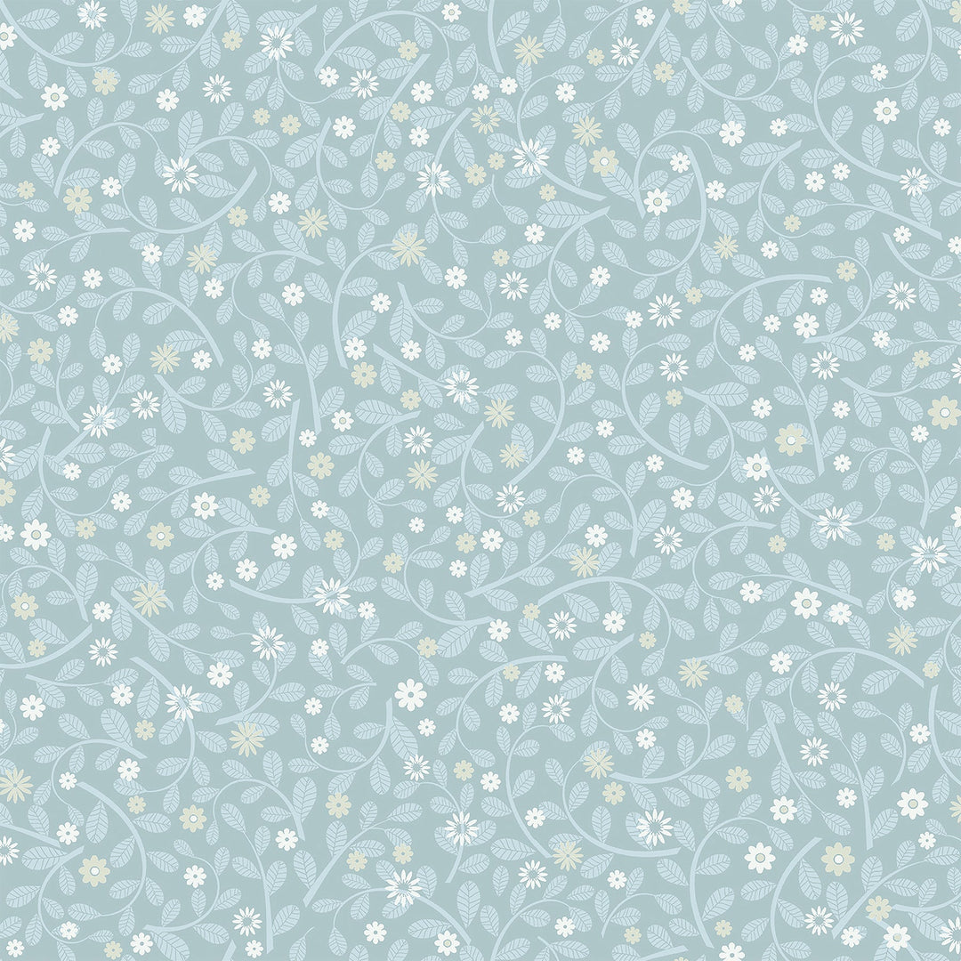 Hummelvik Blue Daisy Trail Wallpaper by A-Street Prints Designer
