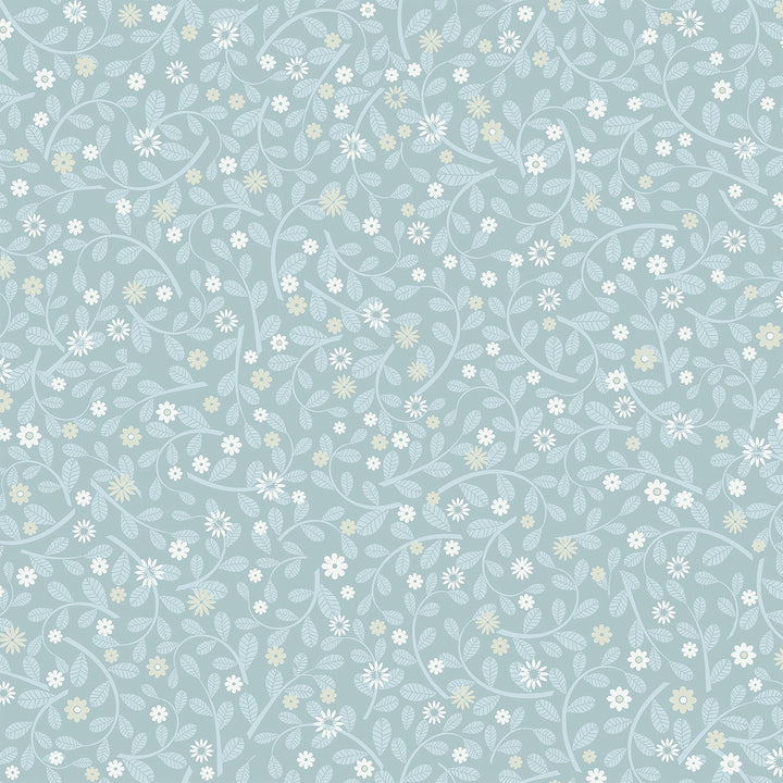 Hummelvik Blue Daisy Trail Wallpaper by A-Street Prints Designer