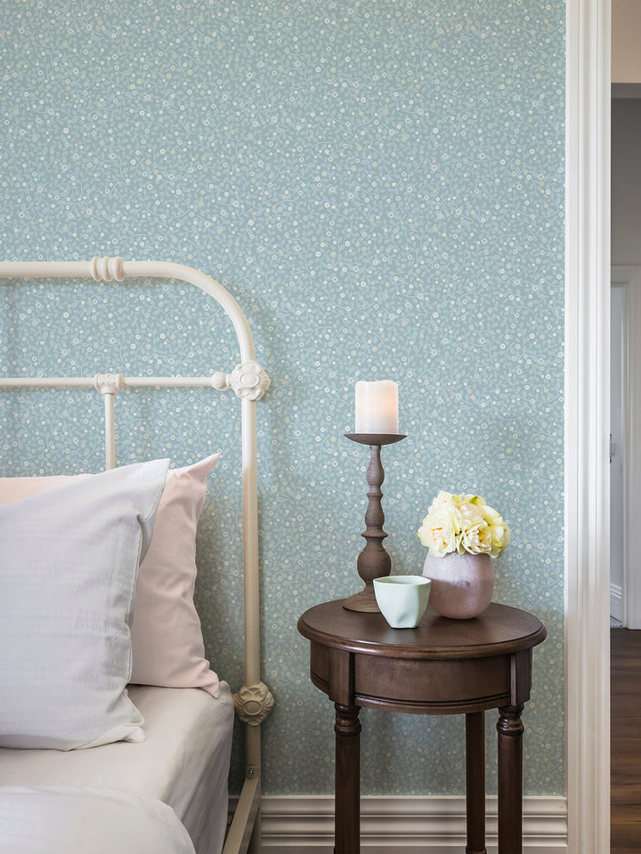 Hummelvik Blue Daisy Trail Wallpaper by A-Street Prints Designer
