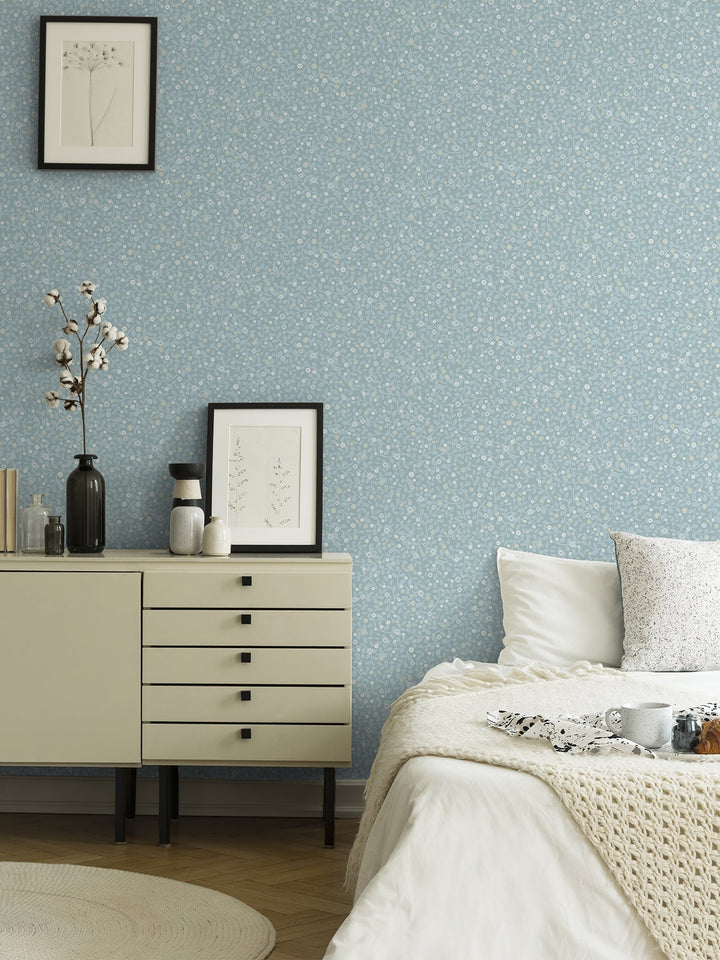 Hummelvik Blue Daisy Trail Wallpaper by A-Street Prints Designer