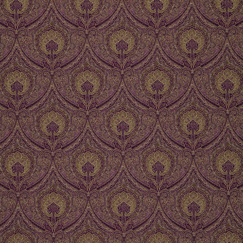 Edwardian Paisley Claret 3042048 by Schumacher Designer Fabric CHROMA COTTON 61% POLYESTER 39% UNITED STATES OF AMERICA </p><p>Repeat: Horizontal: 6 3/4" (17CM) and Vertical: 8 1/4" (21CM) 54 - Swanky Fabrics -