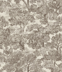 Chesapeake Wallpaper Blyth Brown Toile