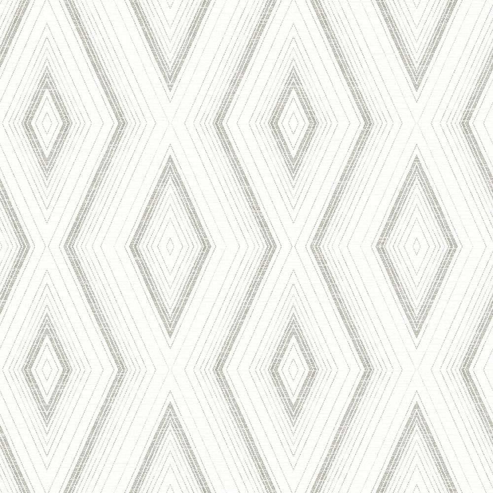 Santa Grey Grey Geometric Wallpaper by Chesapeake Designer Sanibel Covers about 56.4 square feet 20.5-in by 33-ft long roll Prepasted 20.5 - Swanky Fabrics -