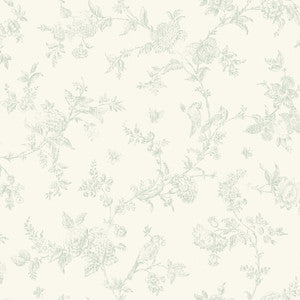 Chesapeake Wallpaper French Nightingale Seafoam Trail