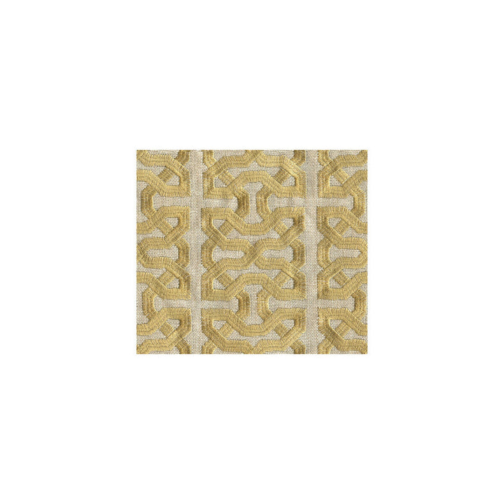 Ceylon Key Spungold by Kravet Couture Designer Fabric BARBARA BARRY INDOCHINE LINEN - 100% India HEAVY Horizontal: 2.5 and Vertical: 2.5 51 - Swanky Fabrics -