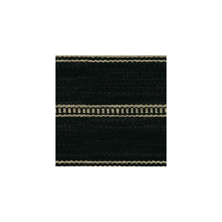 Saddle Stripe Onyx by Kravet Couture Designer Fabric NOMAD CHIC COTTON - 30%;POLYACRYLIC - 26%;WOOL - 26%;POLYESTER - 11%;LINEN - 7% Belgium HEAVY Horizontal: 0 and Vertical: 6 53 - Swanky Fabrics -