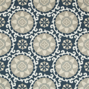 Kravet Fabric Exotic Suzani Indigo