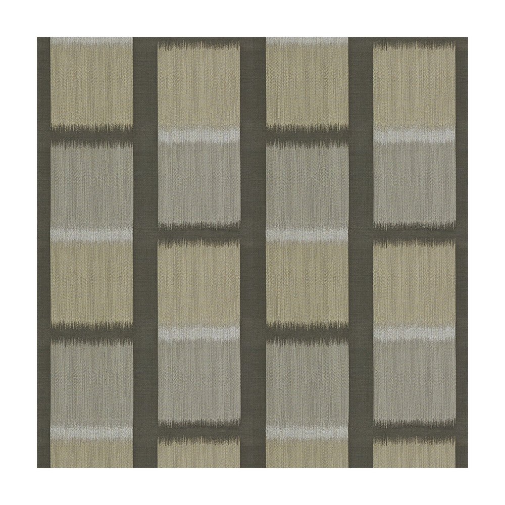 Graphic Ikat Charcoal by Kravet Couture Designer Fabric MODERN LUXE II SILK - 75%;COTTON - 25% India Horizontal: 13 and Vertical: 12 54 - Swanky Fabrics -