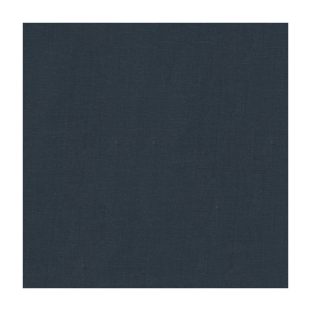 Dublin Navy by Kravet Basics Designer Fabric LINEN - 100% United States LIGHT Horizontal: and Vertical: 54 - Swanky Fabrics -