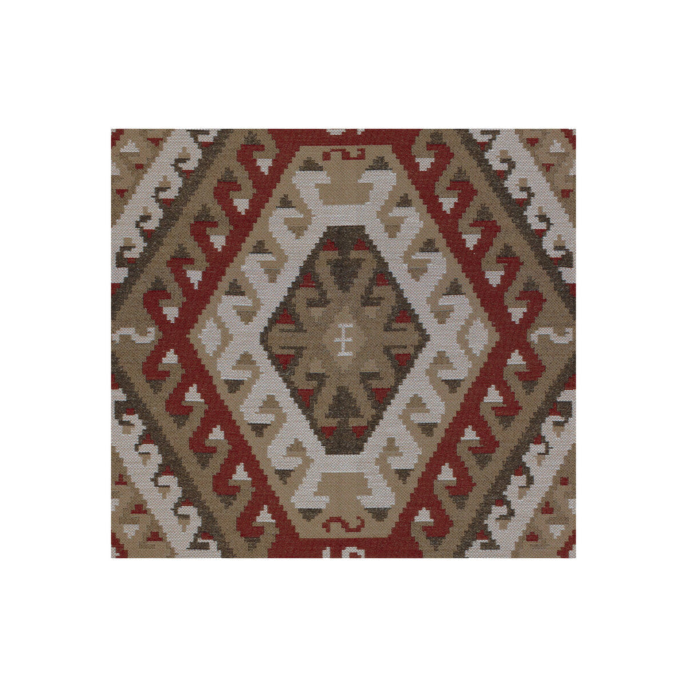 Rustic Kilim Sundried Red by Kravet Couture Designer Fabric NOMAD CHIC ACRYLIC - 59%;LINEN - 26%;COTTON - 15% Turkey MEDIUM Horizontal: 26.5 and Vertical: 26 54 - Swanky Fabrics -