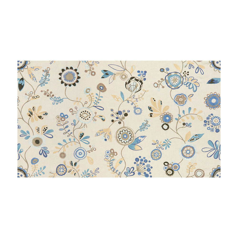 Fun In The Sun Blue Sky by Kravet Couture Designer Fabric MODERN COLORS III VISCOSE - 100% India Horizontal: 53.5 and Vertical: 29.5 53.5 - Swanky Fabrics -
