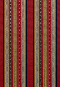 Schumacher Fabric Wellington Stripe Multi On Spice 3322023