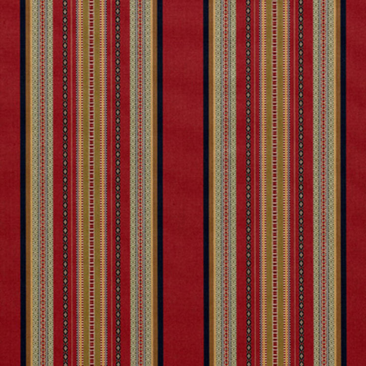 Wellington Stripe Multi On Spice 3322023 by Schumacher Designer Fabric CHROMA See Sample ITALY NOT APPLICABLE </p><p>Repeat: Horizontal: 9 1/4" (23CM) and Vertical: - 54" WIDE (137CM) - Swanky Fabrics -