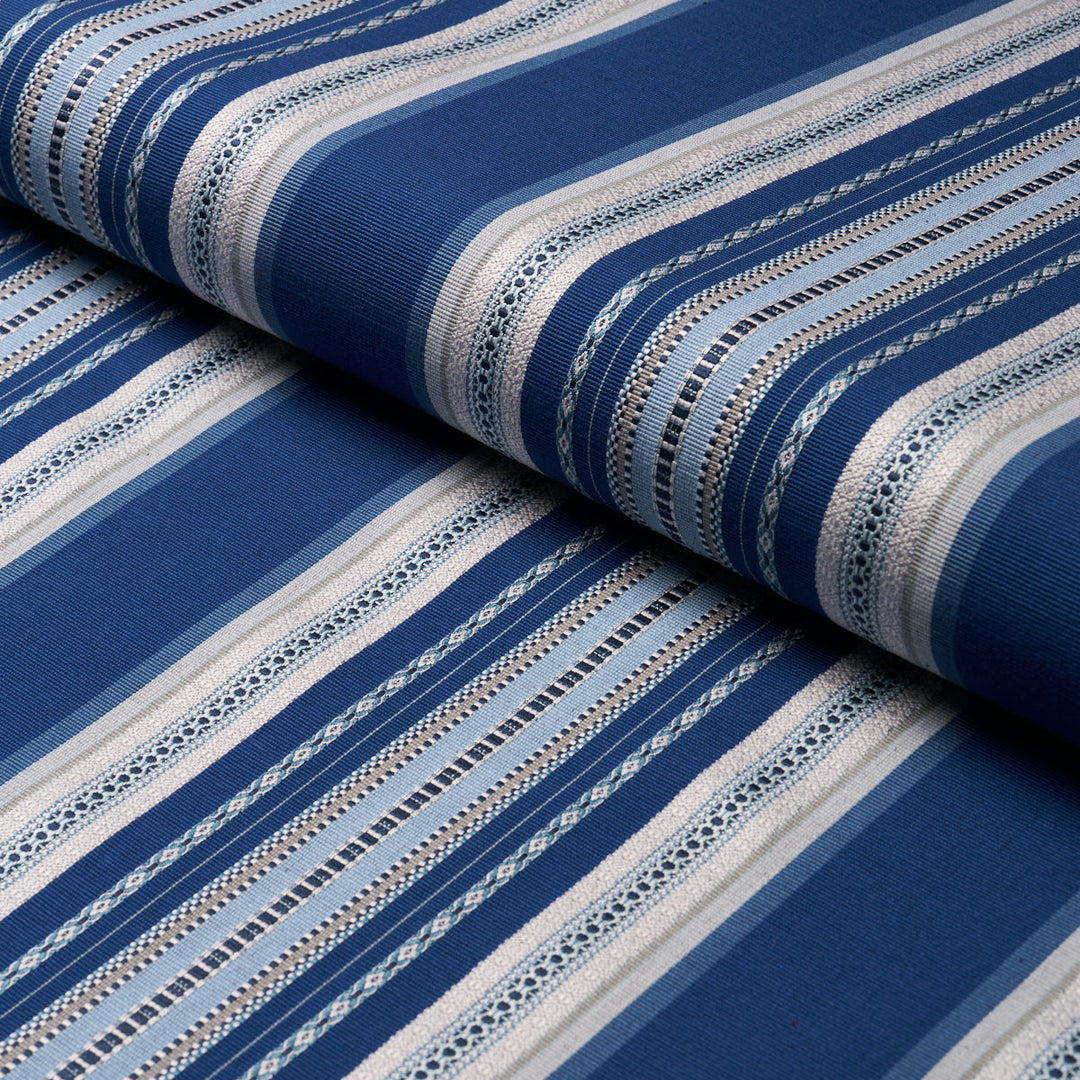 Schumacher Fabric Wellington Stripe - Blue