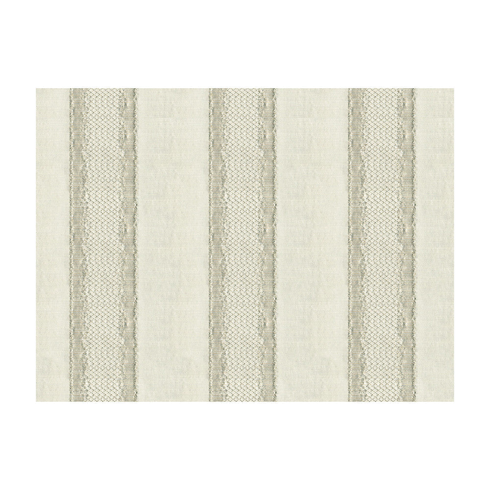 Gilded Stripe Platinum by Kravet Couture Designer Fabric MODERN LUXE LINEN - 39%;POLYESTER - 30%;VISCOSE - 24%;OTHER - 7% Netherlands MEDIUM Horizontal: 6 and Vertical: 56 - Swanky Fabrics -