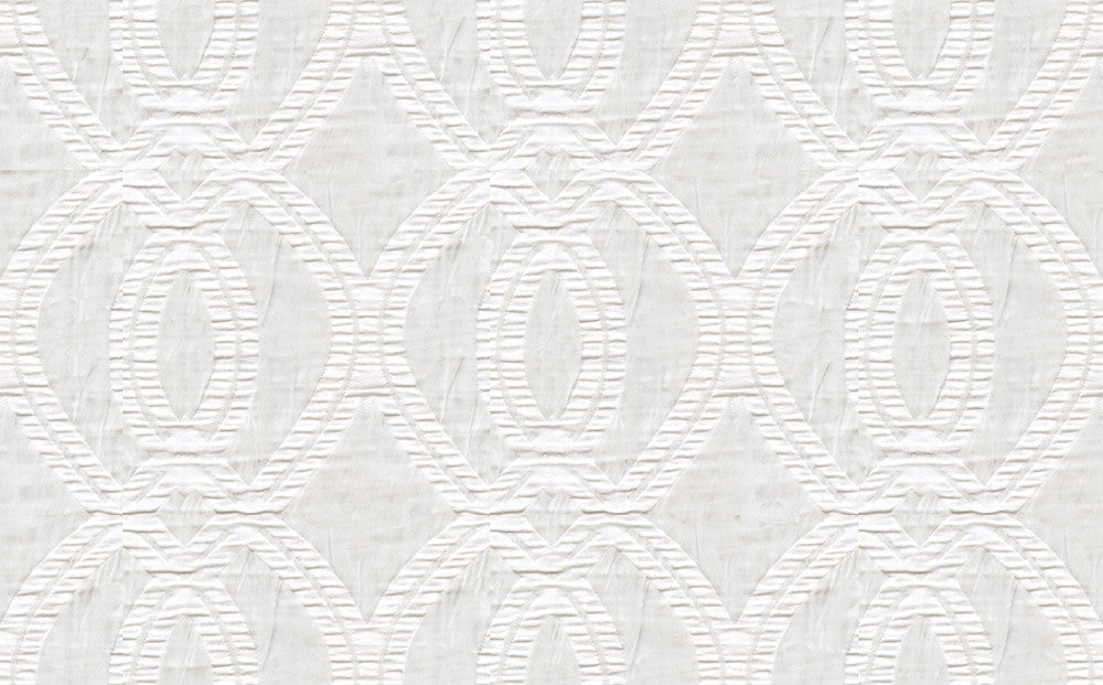 Oak Ogee White by Kravet Contract Designer Fabric MADE TO ORDER BEDDING POLYESTER - 100% Turkey HEAVY Horizontal: 15.75 and Vertical: 7.75 110 - Swanky Fabrics -