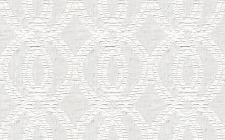 Oak Ogee White by Kravet Contract Designer Fabric MADE TO ORDER BEDDING POLYESTER - 100% Turkey HEAVY Horizontal: 15.75 and Vertical: 7.75 110 - Swanky Fabrics -
