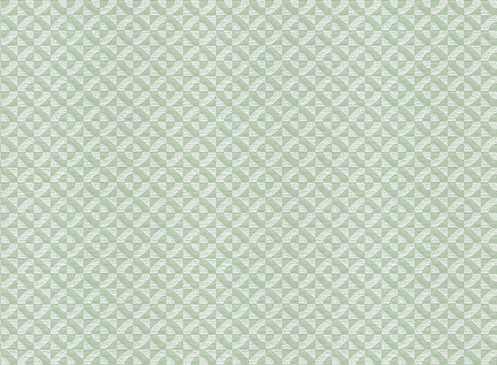 Fig Geo Grn/Wht by Kravet Contract Designer Fabric MADE TO ORDER BEDDING POLYESTER - 100% China HEAVY Horizontal: 1.5 and Vertical: 2 110 - Swanky Fabrics -