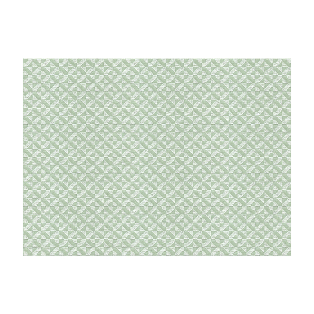 Fig Geo Grn/Wht by Kravet Contract Designer Fabric MADE TO ORDER BEDDING POLYESTER - 100% China HEAVY Horizontal: 1.5 and Vertical: 2 110 - Swanky Fabrics -
