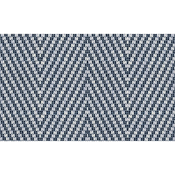 Kali Chevron Indigo by Kravet Design Designer Fabric ECHO INDOOR OUTDOOR IBIZA POLYOLEFIN - 100% Italy HEAVY Horizontal: 5 and Vertical: 55 - Swanky Fabrics -