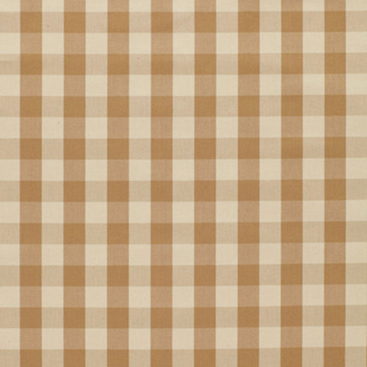 Montauk Check Tan 3352011 by Schumacher Designer Fabric SUMMER HOUSE COTTONS See Sample ITALY NOT APPLICABLE </p><p>Repeat: Horizontal: 1" (3CM) and Vertical: 1" (3CM) 58" WIDE (147CM) - Swanky Fabrics -