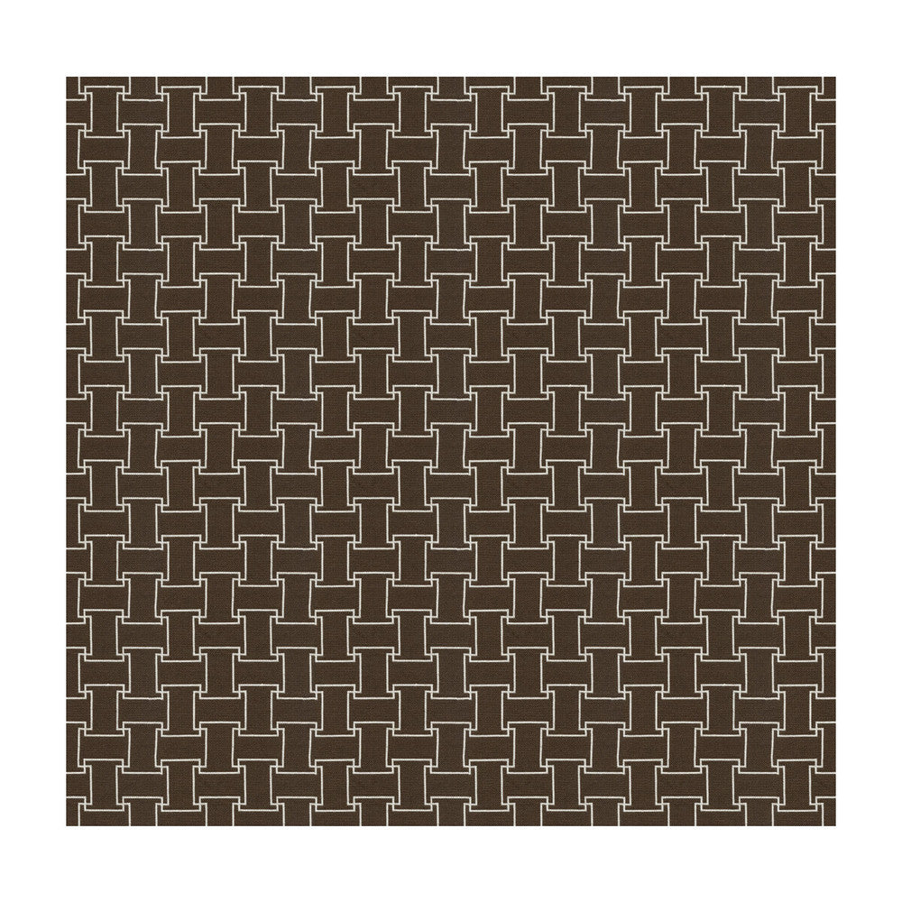 Link Up Walnut by Kravet Design Designer Fabric WATERWORKS II COLLECTION POLYESTER - 100% United States HEAVY Horizontal: 2.5 and Vertical: 2.5 54 - Swanky Fabrics -