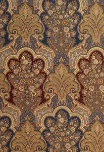 Schumacher Fabric New Castle Paisley Indigo 3362044