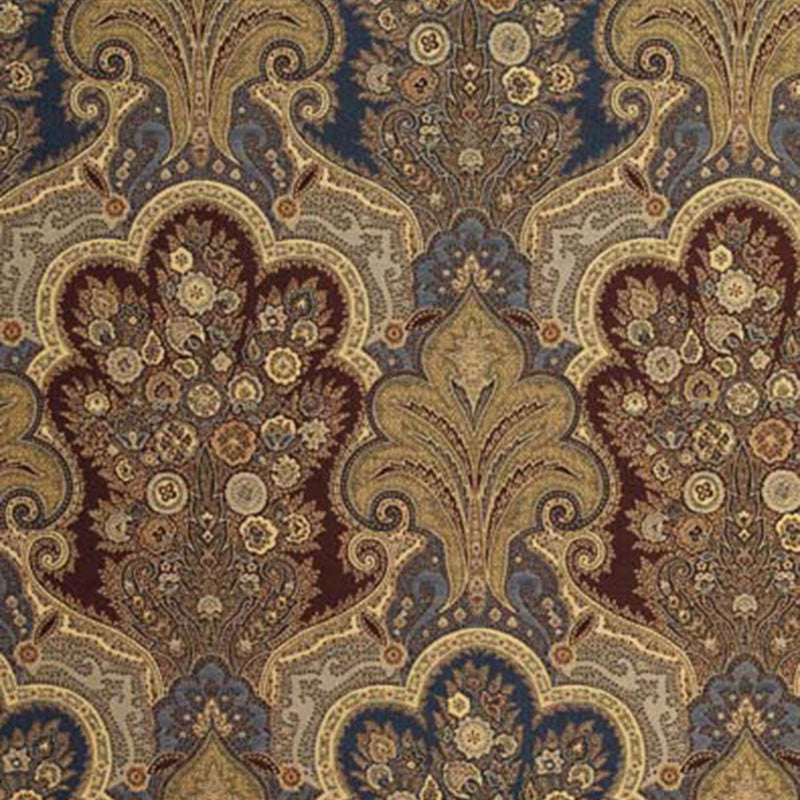 New Castle Paisley Indigo 3362044 by Schumacher Designer Fabric CHROMA COTTON 56% VISCOSE 44% ITALY WYZENBEEK 30,000 </p><p>Repeat: Horizontal: 13 1/2" (34CM) and Vertical: 22 1/2" (57CM) 53 - Swanky Fabrics -