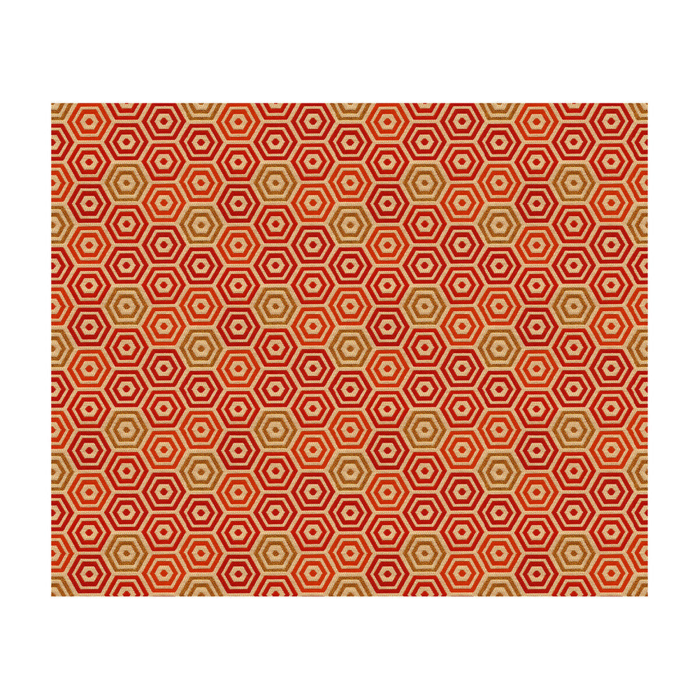 Palencia Persimmon by Kravet Design Designer Fabric JONATHAN ADLER PERFORMANCE FABRICS COTTON - 49%;NYLON - 34%;POLYESTER - 17% United States HEAVY Horizontal: 5 and Vertical: 4 54 - Swanky Fabrics -