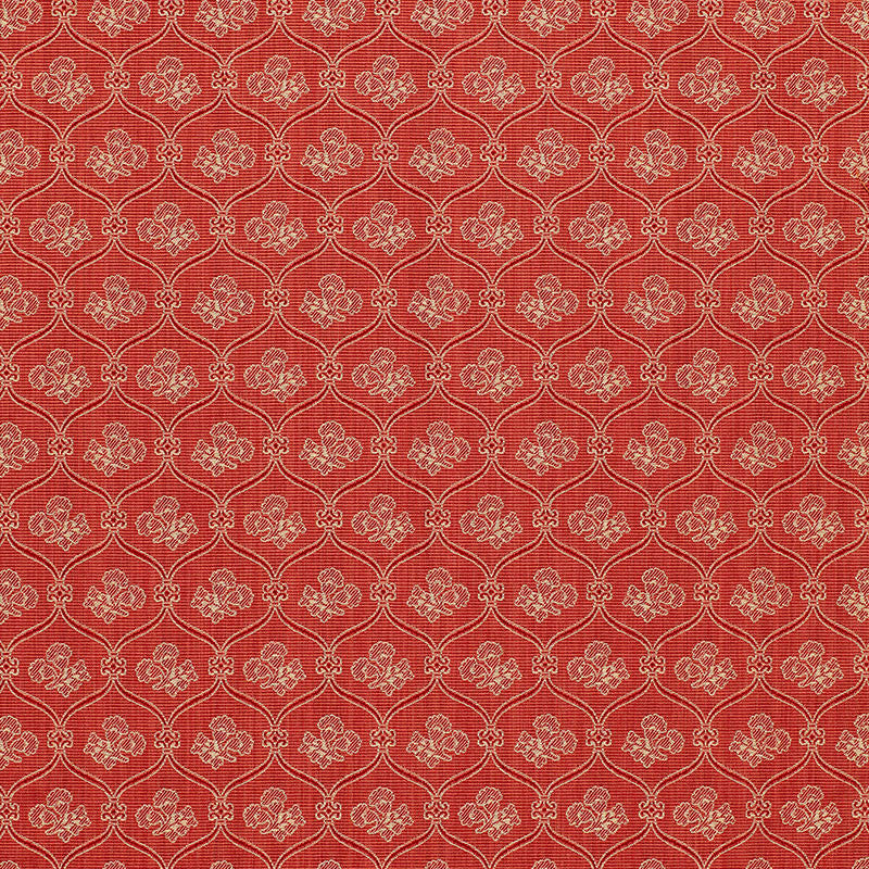 Ashley Lattice Coral 3390043 by Schumacher Designer Fabric CHROMA COTTON 73% VISCOSE 27% ITALY WYZENBEEK 12,000 </p><p>Repeat: Horizontal: 2 1/4" (6CM) and Vertical: 3 1/4" (8CM) 54 - Swanky Fabrics -