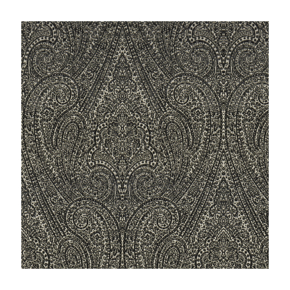 Paisley Plush Flint by Kravet Couture Designer Fabric MODERN LUXE II VISCOSE - 59%;COTTON - 41% India HEAVY Horizontal: 27 and Vertical: 32 54 - Swanky Fabrics -