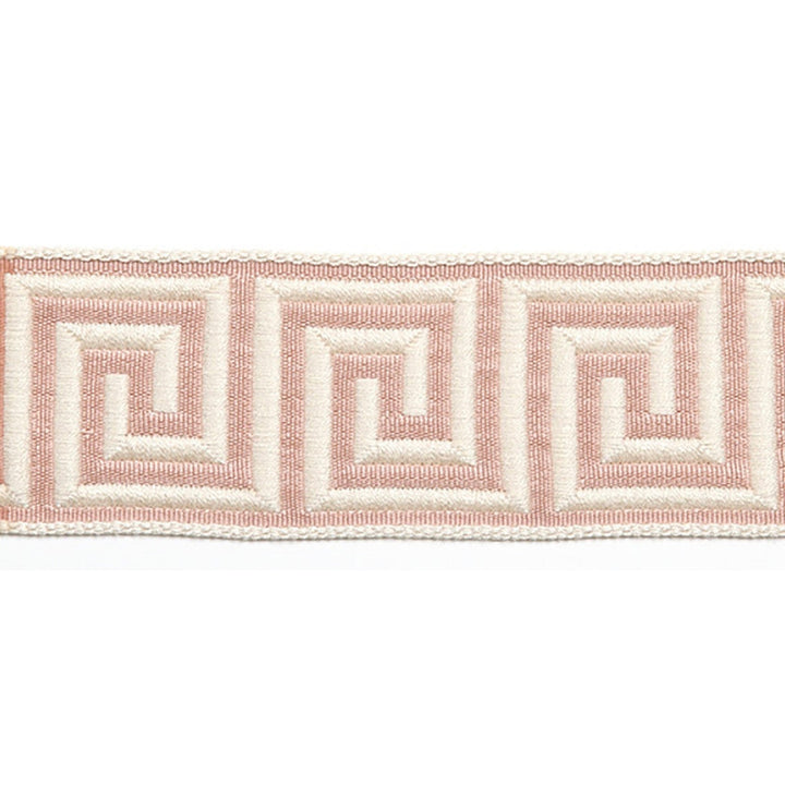 Hellenic Key Jacquard Tape Ballet Pink by Europatex Designer Fabric Hellenic 62% Fibranne, 38% Rayon 2.00 inches - Swanky Fabrics -