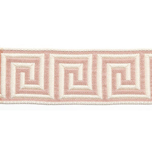 Europatex Fabric Hellenic Key Jacquard Tape Ballet Pink