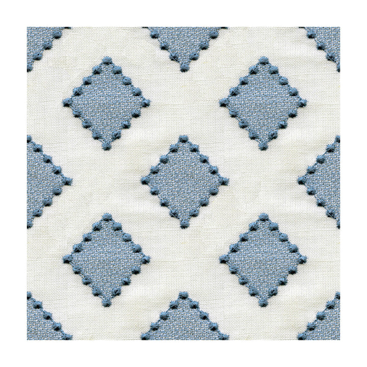 Diamondots Indigo by Kravet Basics Designer Fabric SARAH RICHARDSON HARMONY LINEN - 60%;COTTON - 40% India LIGHT Horizontal: 3 and Vertical: 3 51.5 - Swanky Fabrics -
