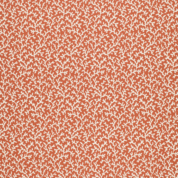 Biscay Coral 3442000 by Schumacher Designer Fabric CHROMA See Sample CHILE HEAVY DUTY </p><p>Repeat: Horizontal: 6 3/4" (17CM) and Vertical: 13" (33CM) 54" WIDE (137CM) - Swanky Fabrics -
