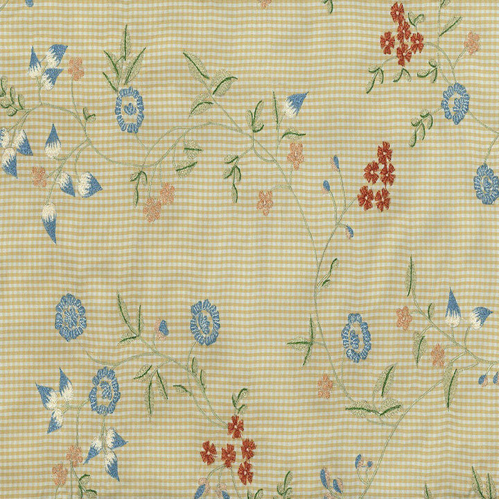 Elliston Floral Embroidery Sun Porch 3446001 by Schumacher Designer Fabric KEMPTON HOUSE S06 See Sample CHINA LIGHT DUTY </p><p>Repeat: Horizontal: 26 1/2" (67CM) and Vertical: 24 1/2" (62CM) 53" WIDE (135CM) - Swanky Fabrics -