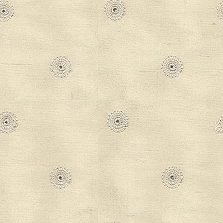 Lucille Dot Embroidery Ivory 3448000 by Schumacher Designer Fabric KEMPTON HOUSE S06 See Sample CHINA LIGHT DUTY </p><p>Repeat: Horizontal: 1 1/8" (3CM) and Vertical: 2 1/4" (6CM) 51" WIDE (130CM) - Swanky Fabrics -