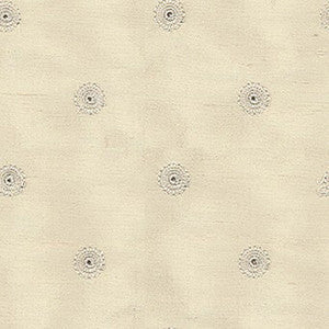 Schumacher Fabric Lucille Dot Embroidery Ivory 3448000