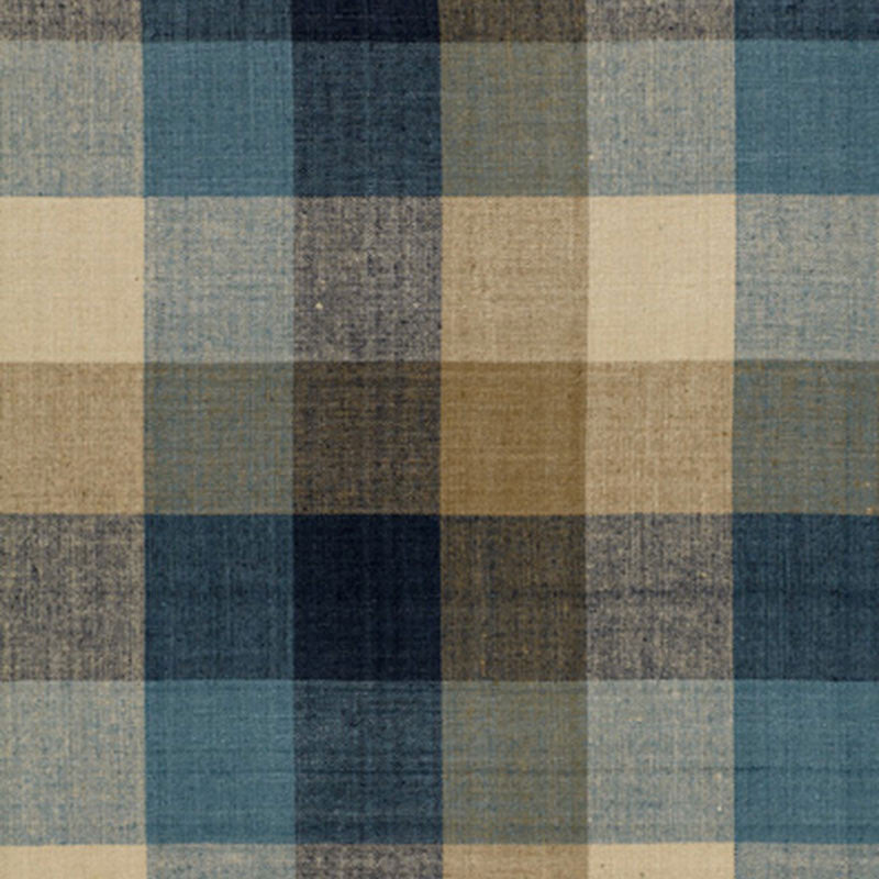 Graylyn Plaid Indigo 3452002 by Schumacher Designer Fabric CHROMA SILK 100% INDIA </p><p>Repeat: Horizontal: 13" (33CM) and Vertical: 12 1/2" (32CM) 54 - Swanky Fabrics -