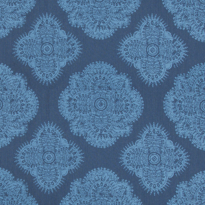 Bendi Indigo by Kravet Design Designer Fabric ECHO INDOOR OUTDOOR IBIZA SOLUTION DYED ACRYLIC - 100% United States MEDIUM Horizontal: 14.5 and Vertical: 14.5 54 - Swanky Fabrics -