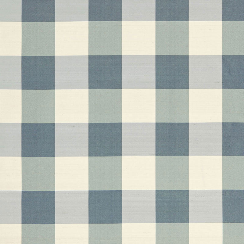 Montgomery Silk Plaid Lakeside 3455001 by Schumacher Designer Fabric CHROMA SILK 100% CHINA WYZENBEEK 7,000 </p><p>Repeat: Horizontal: 7 1/2" (19CM) and Vertical: 7 1/2" (19CM) 53 - Swanky Fabrics -