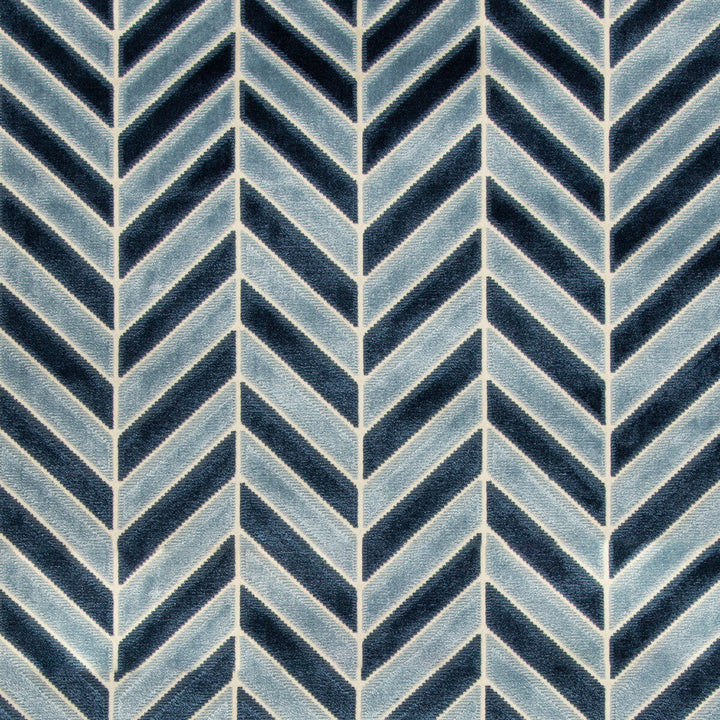 Pinnacle Velvet Navy by Kravet Couture Designer Fabric ARTISAN VELVETS VISCOSE - 58%;COTTON - 42% India HEAVY Horizontal: 4.49 and Vertical: 1.85 54 - Swanky Fabrics -