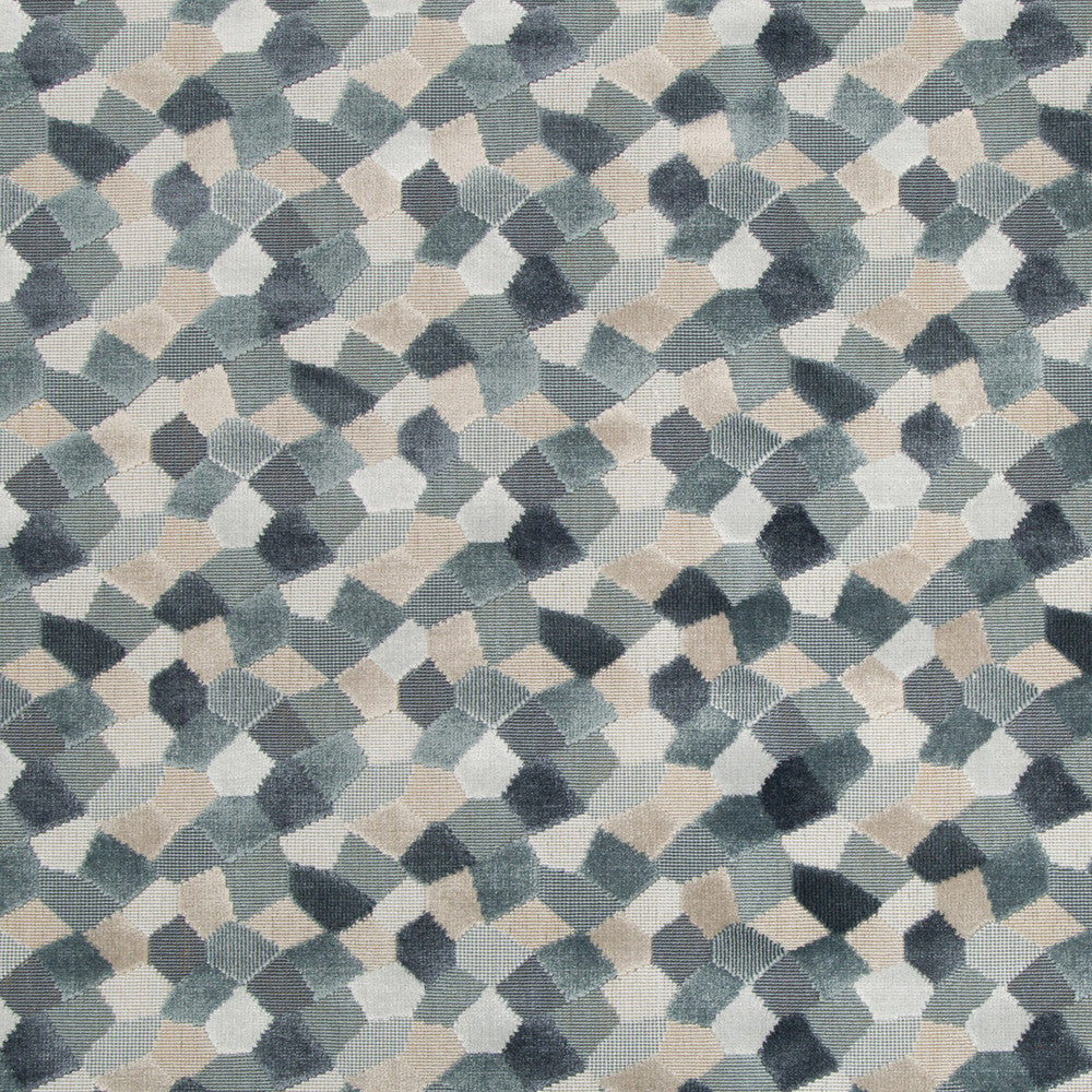 Modern Mosaic Harbor by Kravet Couture Fabric Kravet Couture Fabric Modern Mosaic HarborFabric ARTISAN VELVETS VISCOSE - 81%;COTTON - 10%;POLYESTER - 9% Belgium </p><p>Repeat: H: 9, V: 9 53.5 - Fabric Carolina -