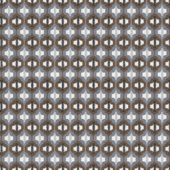 Turned Out Tile Colonial Blue by Kravet Couture Designer Fabric DAVID PHOENIX WELL-SUITED COTTON - 50%;POLYESTER - 35%;VISCOSE - 15% India MEDIUM Horizontal: 1.25 and Vertical: - 55 - Swanky Fabrics -