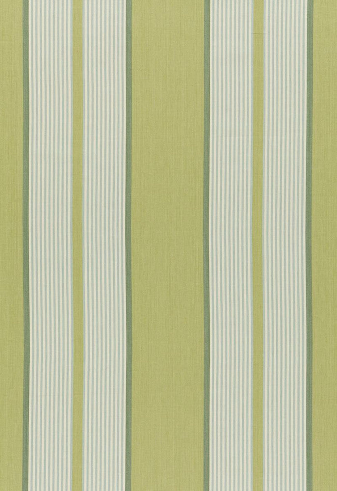 Summerside Stripe Pear 3486001 by Schumacher Designer Fabric Sea-Island-Stripes 100% Cotton Martindale 13,000 Horizontal: 13.625 and Vertical: - 54.5 - Swanky Fabrics -