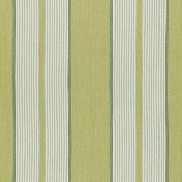 Summerside Stripe Pear 3486001 by Schumacher Designer Fabric SEA ISLAND STRIPES See Sample INDIA MEDIUM DUTY </p><p>Repeat: Horizontal: 13 5/8" (35CM) and Vertical: - 54 1/2" WIDE (138CM) - Swanky Fabrics -