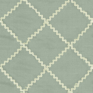Schumacher Fabric Rick Rack Diamond Mineral 3487003