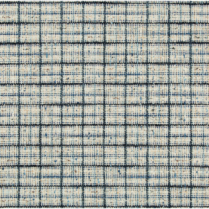 Wenthworth Check Marine by Kravet Couture Designer Fabric DAVID PHOENIX WELL-SUITED COTTON - 51%;ACRYLIC - 20%;VISCOSE - 18%;LINEN - 6%;POLYESTER - 4%;WOOL - 1% Italy HEAVY Horizontal: 1.38 and Vertical: 1.38 55 - Swanky Fabrics -
