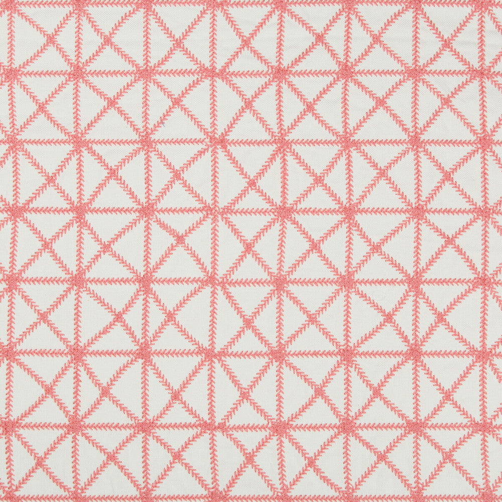 X-Squared Pink by Kravet Design Designer Fabric KATE SPADE AMUSEMENTS COTTON - 63%;LINEN - 27%;SPUN POLYESTER - 10% India Horizontal: 8.5 and Vertical: 11.25 52 - Swanky Fabrics -