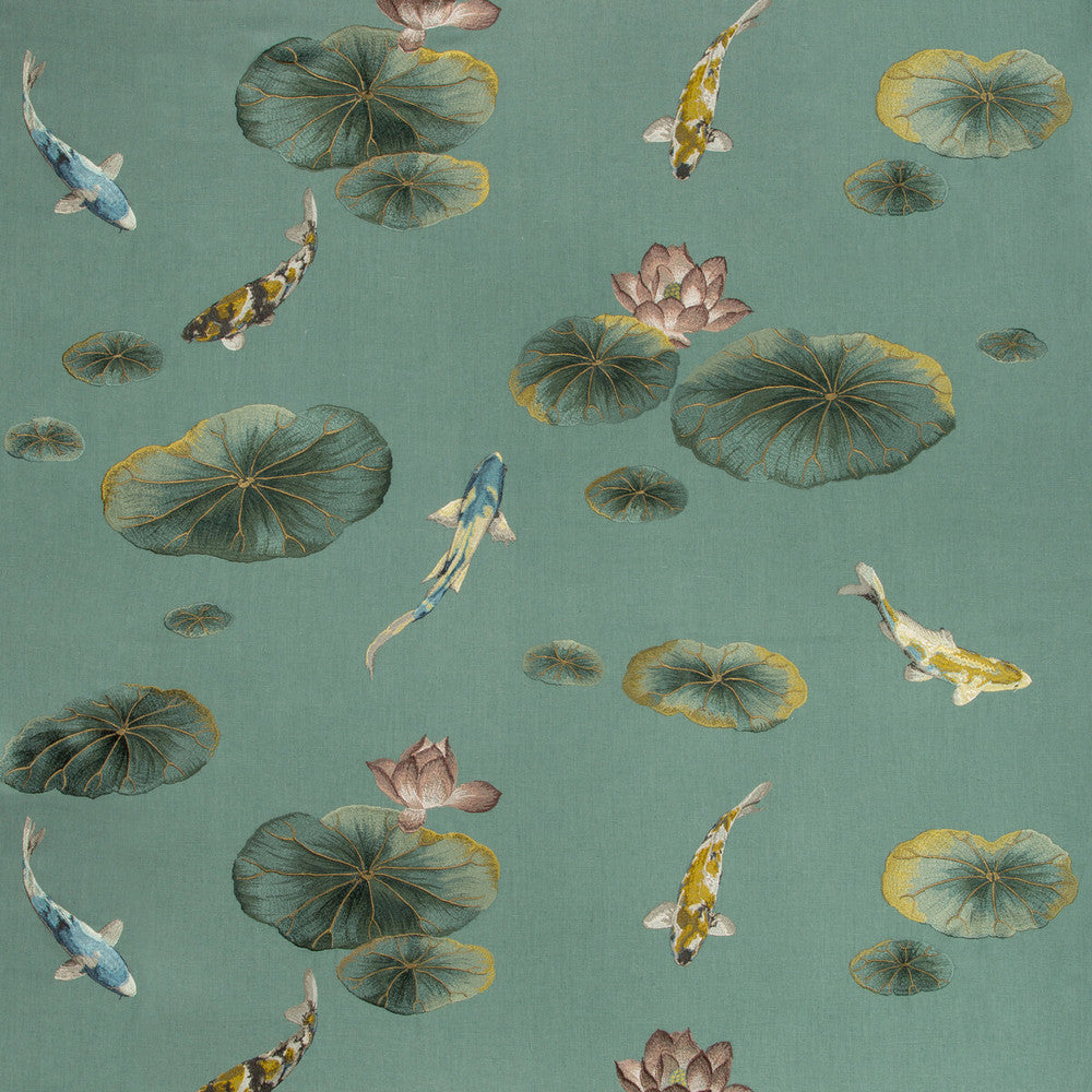 Lotus Pond Sage by Kravet Couture Fabric Kravet Couture Fabric Lotus Pond SageFabric IZU COLLECTION LINEN - 100% China </p><p>Repeat: H: 51.5, V: 35 52 - Fabric Carolina -